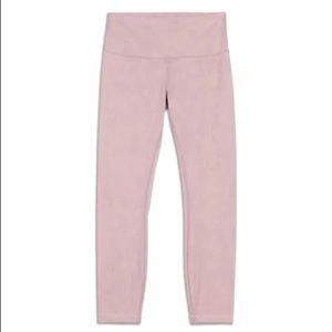Lululemon Pink Washed Wunder Under Leggings 28”